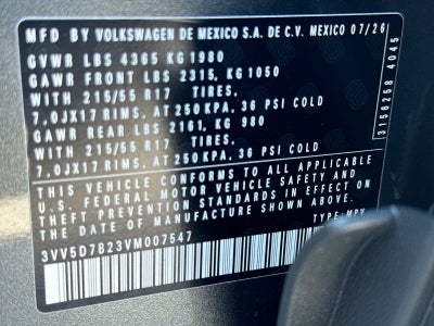 2027 Volkswagen Taos 1.5T S