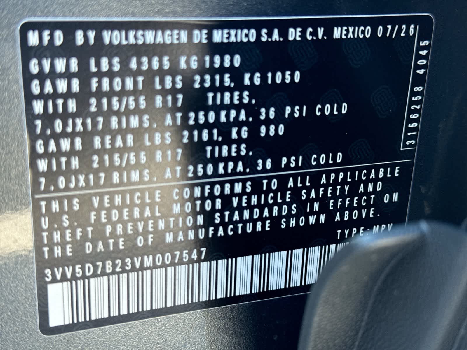 2027 Volkswagen Taos 1.5T S