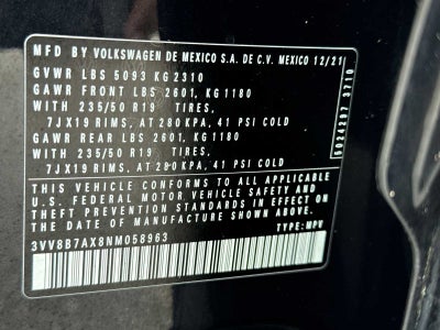 2022 Volkswagen Tiguan SE R-Line Black