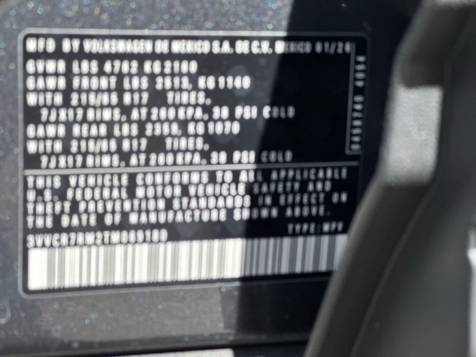 2026 Volkswagen Tiguan 2.0T S