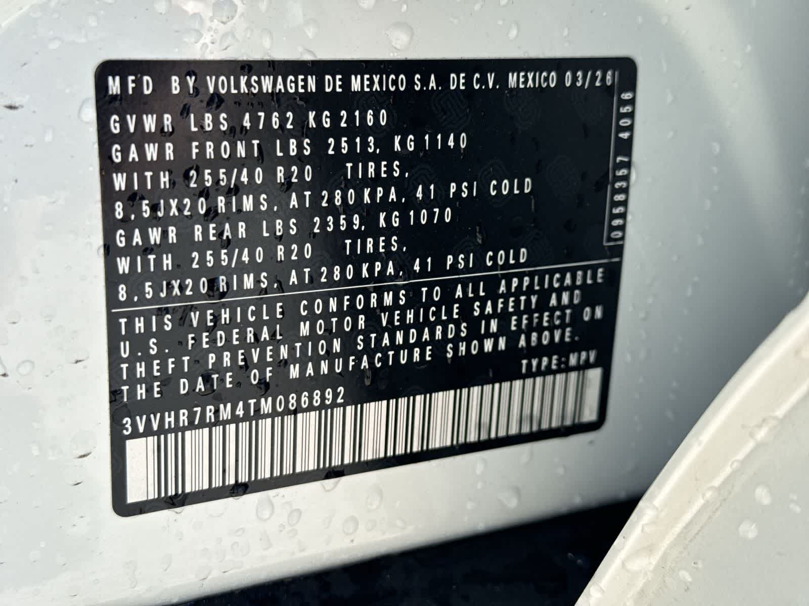 2026 Volkswagen Tiguan 2.0T SE R-Line Black