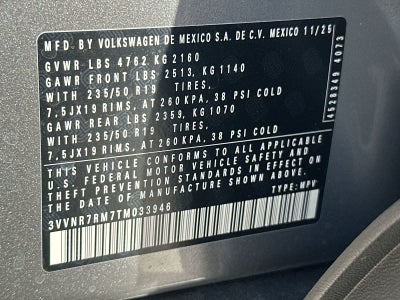 2026 Volkswagen Tiguan 2.0T SE