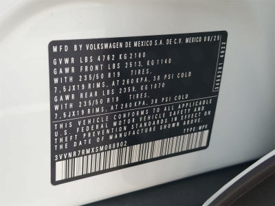2025 Volkswagen Tiguan 2.0T SE