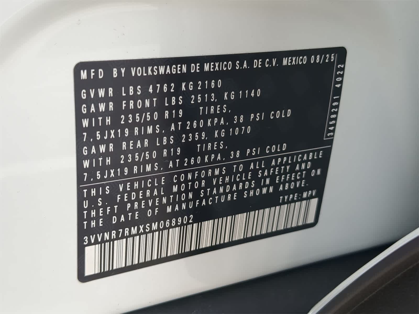 2025 Volkswagen Tiguan 2.0T SE