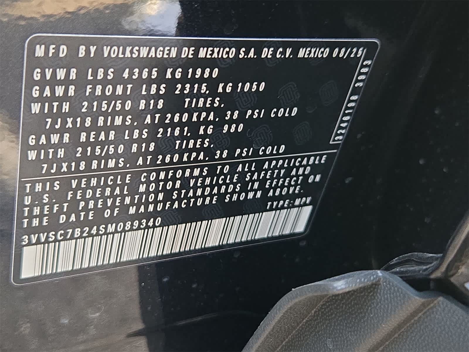 2025 Volkswagen Taos 1.5T SE