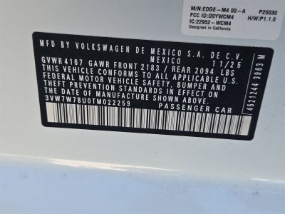 2026 Volkswagen Jetta 1.5T SE