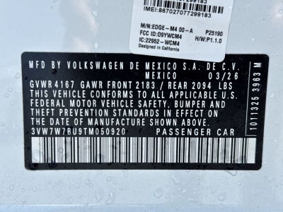 2026 Volkswagen Jetta 1.5T SE
