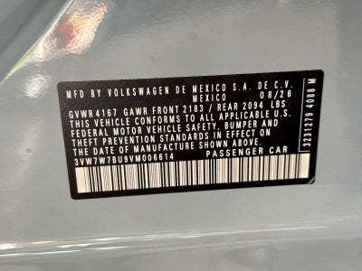 2027 Volkswagen Jetta 1.8T SE