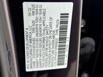 2023 Honda Ridgeline RTL-E