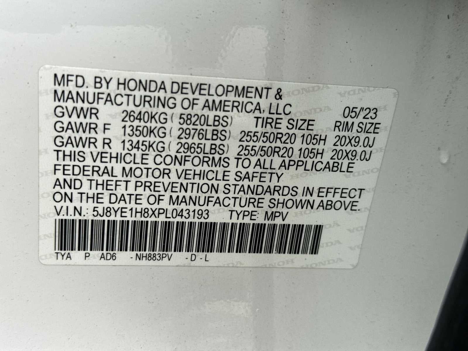 2023 Acura MDX w/Advance Package
