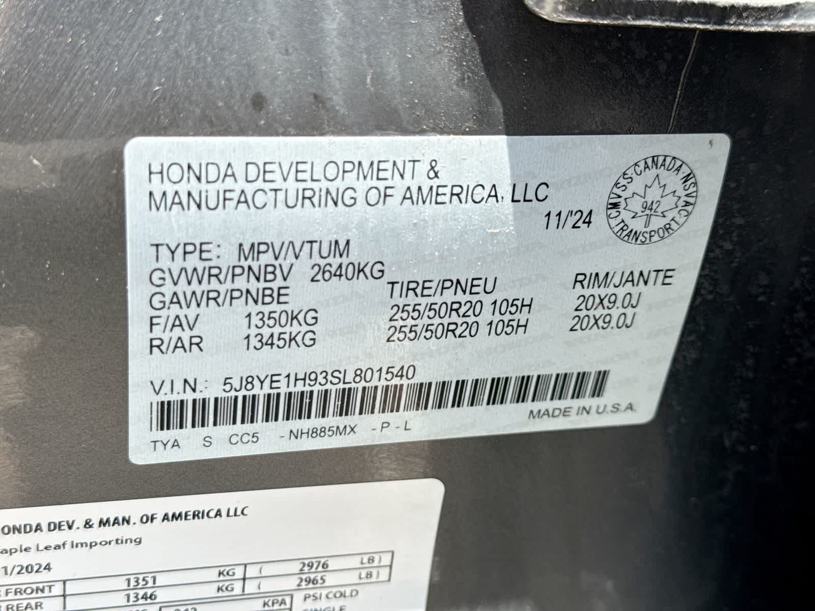 2025 Acura MDX w/A-Spec Advance Package