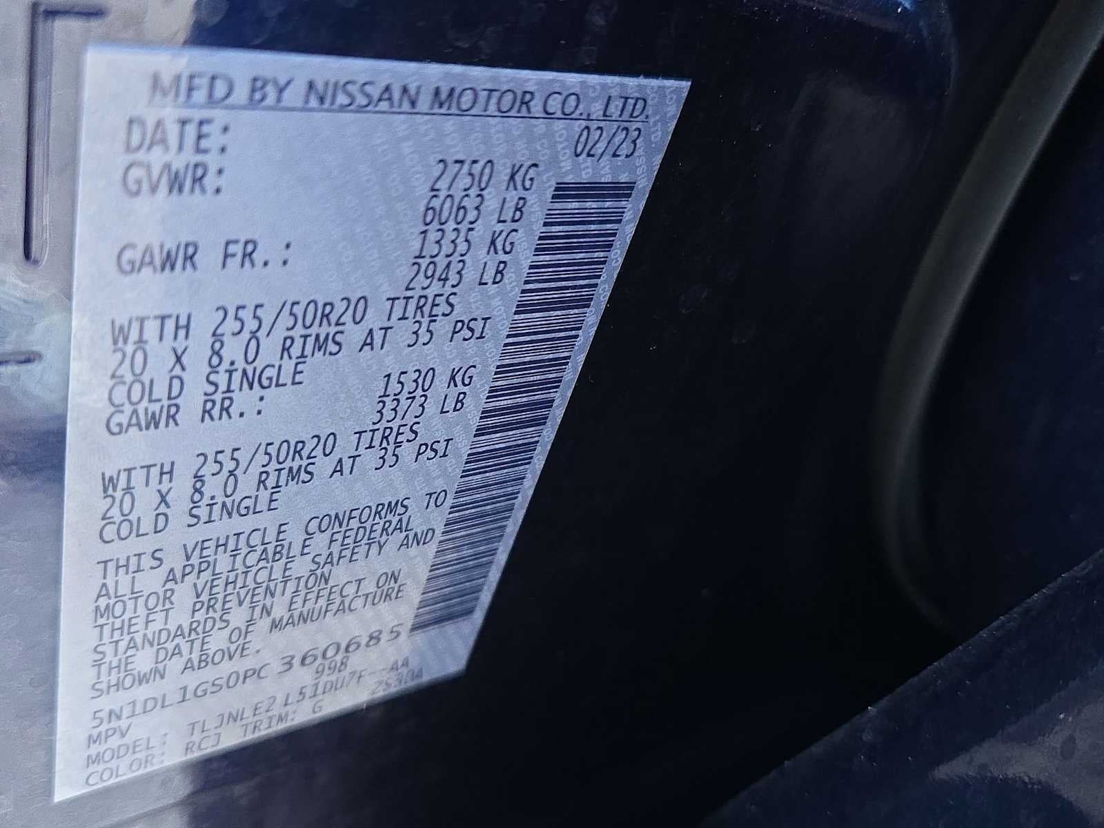 2023 INFINITI QX60 SENSORY