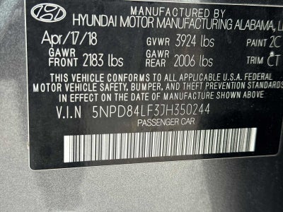 2018 Hyundai Elantra Value Edition