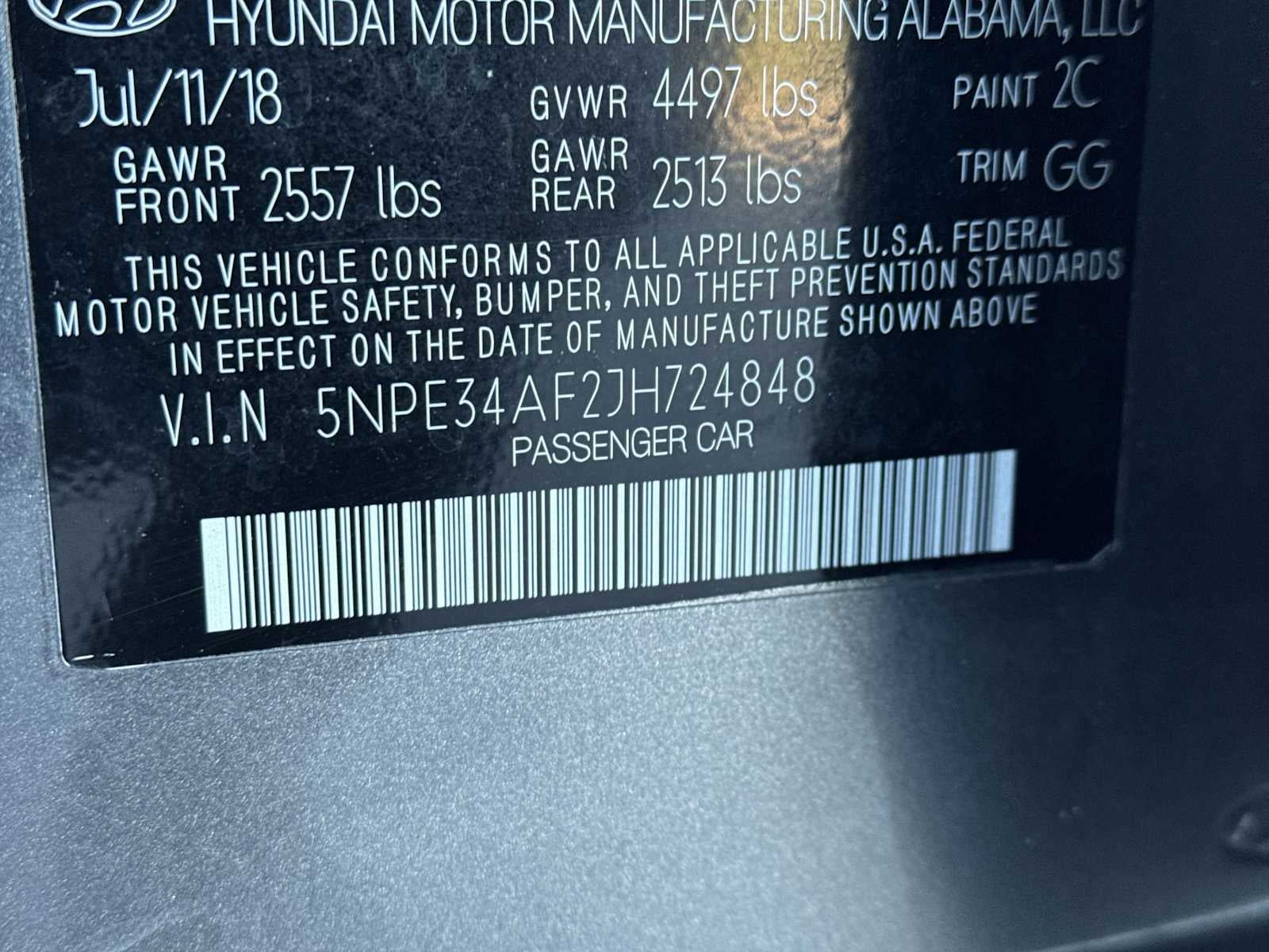 2018 Hyundai Sonata SEL+