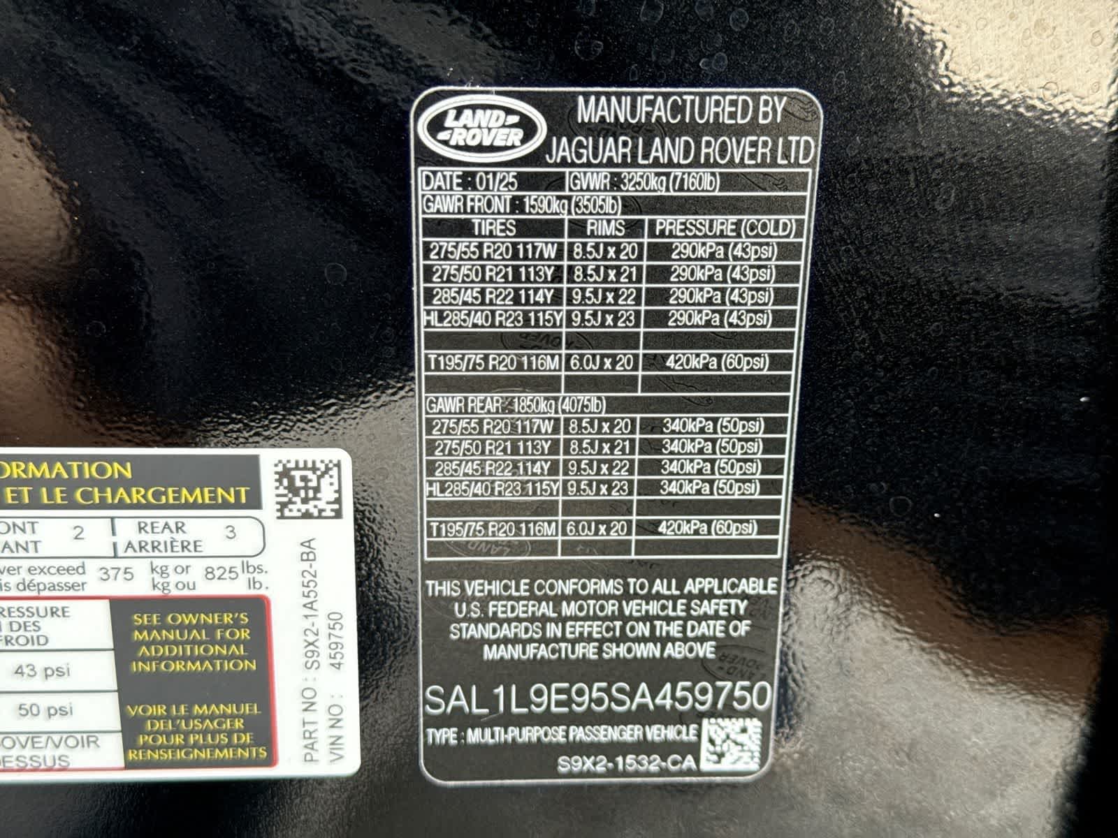 2025 Land Rover Range Rover Sport Dynamic SE