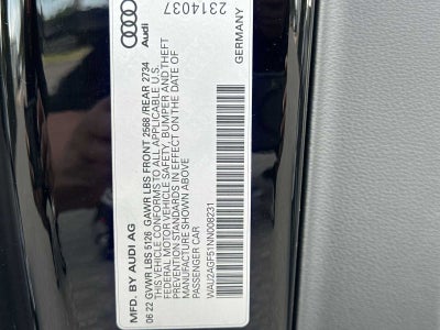 2022 Audi A5 Cabriolet Premium